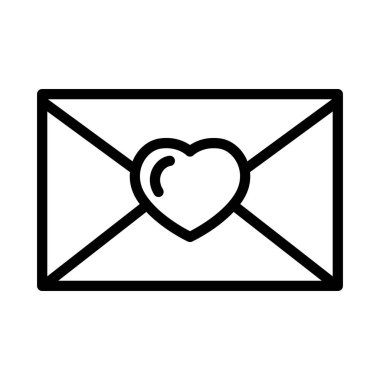 İnce satır biçiminde aşk harfi simgesi