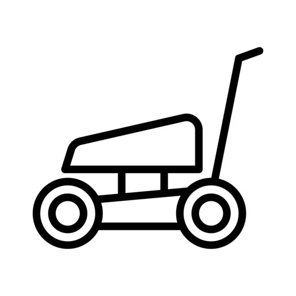 Lawn Mower Icon Thin Line Style — Stock Vector