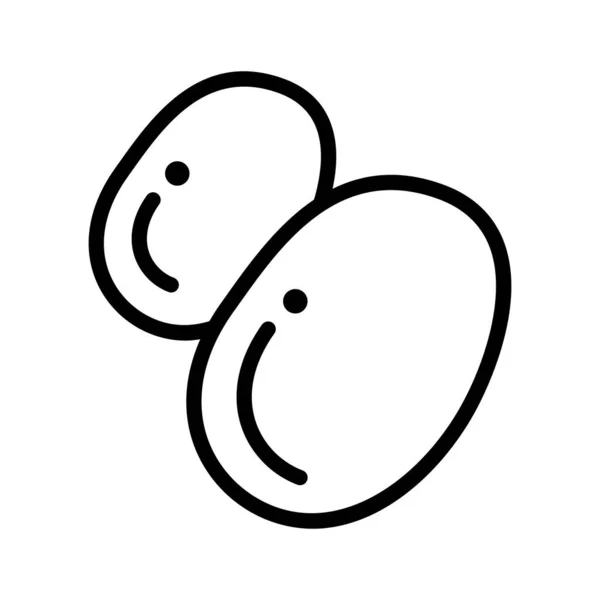 細い線状のジャガイモのアイコン — ストックベクタ