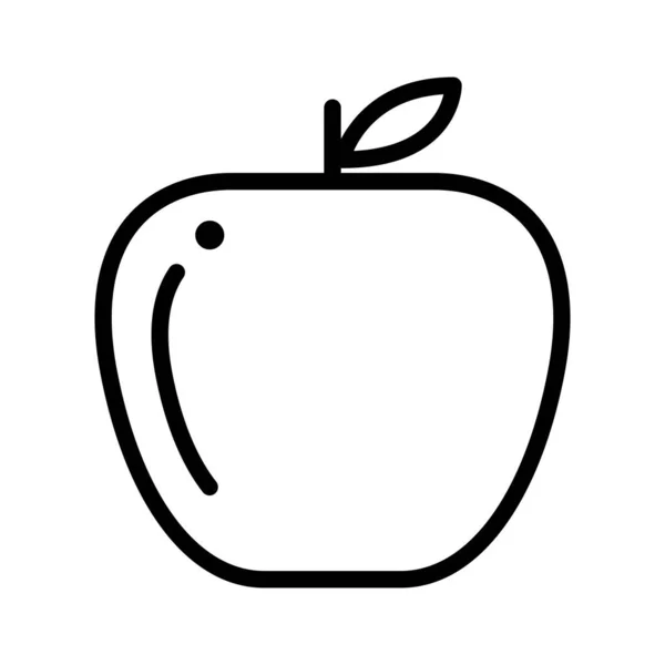 Иконка Apple Стиле Тонкой Линии — стоковый вектор