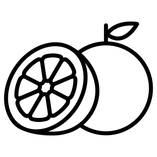 Icône Orange Dans Style Ligne Mince — Image vectorielle