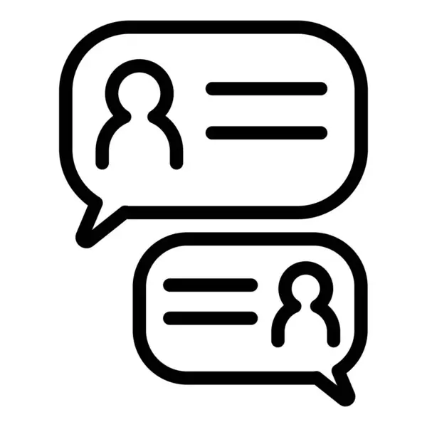 İnce satır biçiminde sohbet simgesi