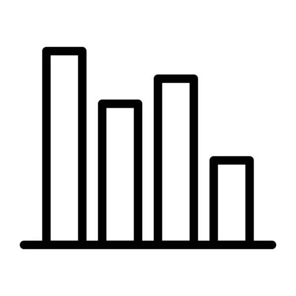 Ikona Sloupcového Grafu Tenkém Stylu — Stockový vektor