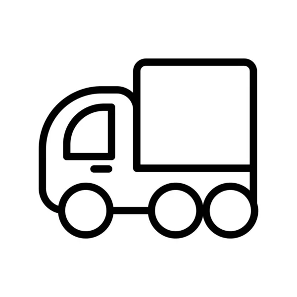 Icône Camion Dans Style Ligne Mince — Image vectorielle