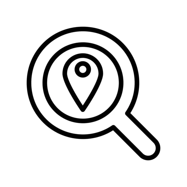 Location Icon Thin Line Style — Stock Vector