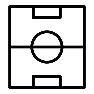 Sport court simgesi ince çizgi biçiminde