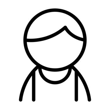 Sports man simgesi ince çizgi şeklinde