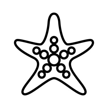 İnce çizgi biçiminde denizyıldızı simgesi