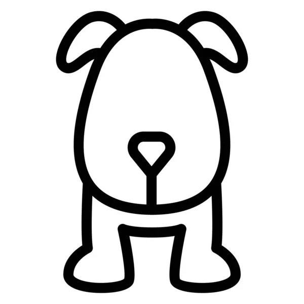Иконка Собаки Стиле Тонкой Линии — стоковый вектор