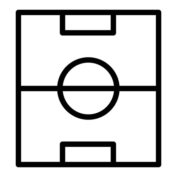 Icône Court Sport Dans Style Ligne Mince — Image vectorielle