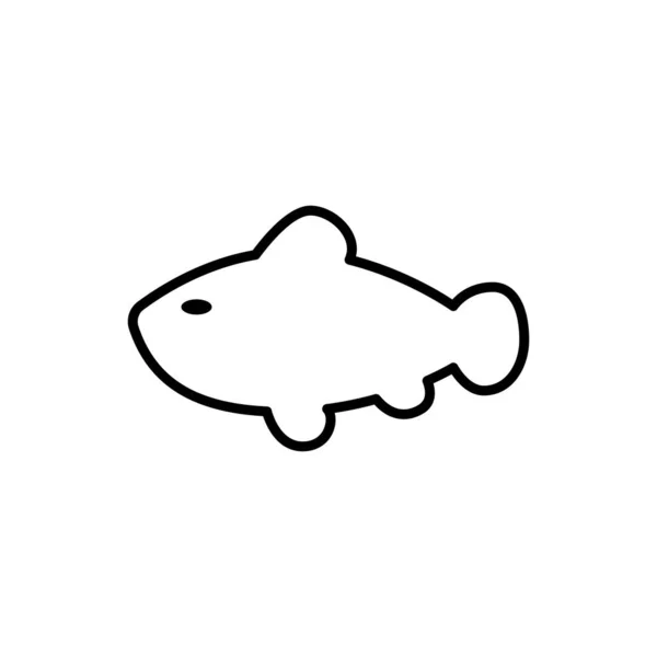 太線形式のアネモン魚アイコン — ストックベクタ