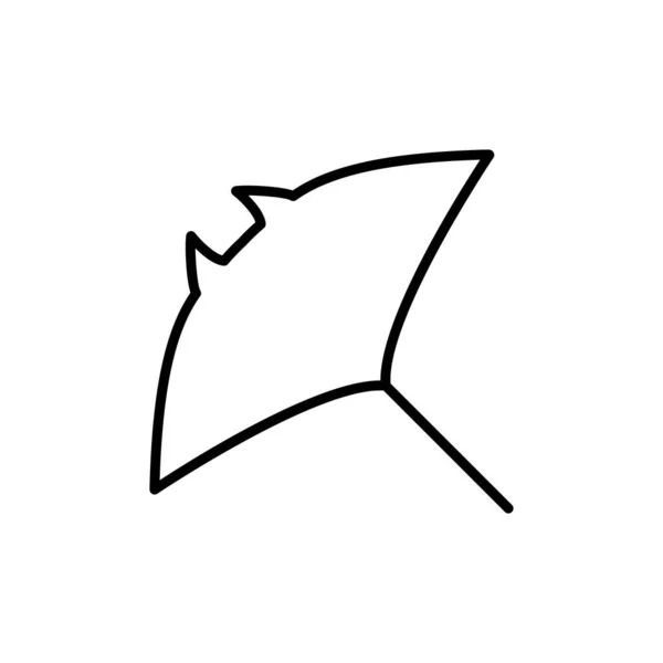 Icône Stingray Dans Style Ligne Mince — Image vectorielle