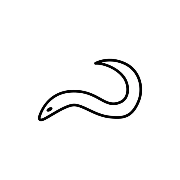 모양의 뱀장어 아이콘 — 스톡 벡터