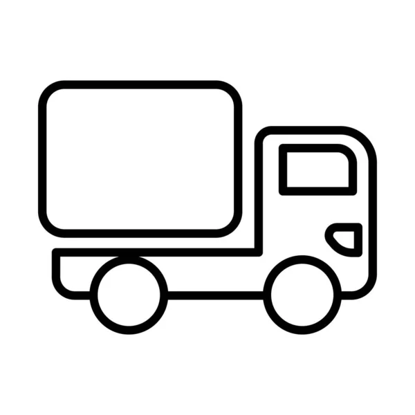 Icône Camion Dans Style Ligne Mince — Image vectorielle