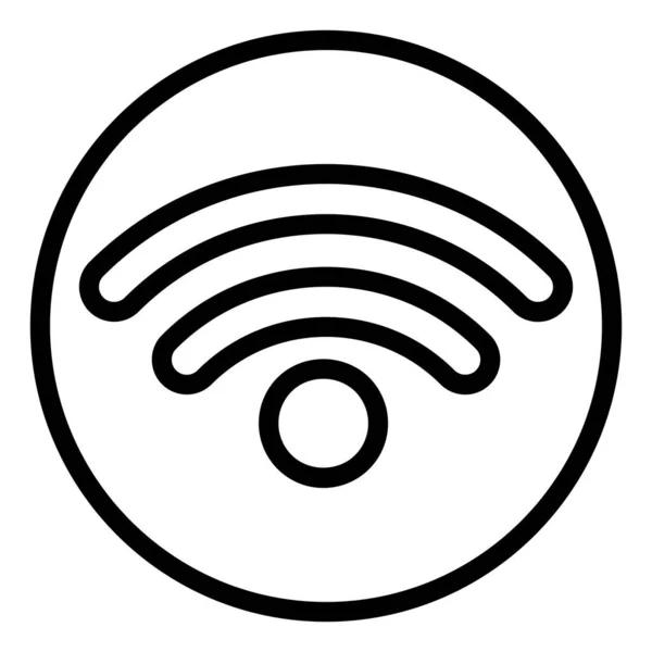 Wifi Εικονίδιο Υπηρεσία Λεπτή Γραμμή Στυλ — Διανυσματικό Αρχείο