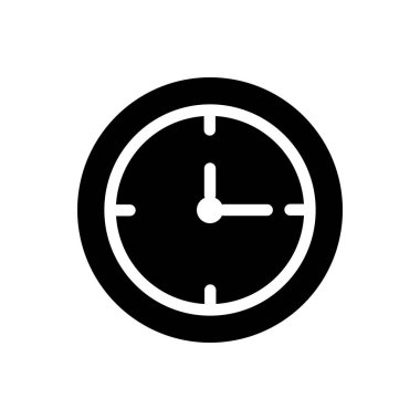 Düz simge biçiminde saat simgesi