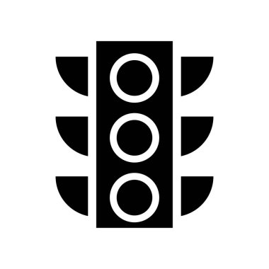 Düz simge biçiminde trafik ışığı simgesi