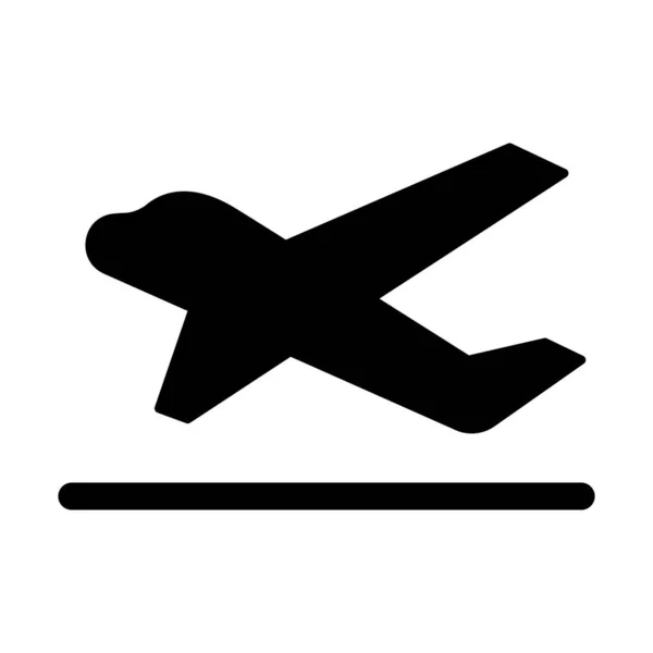 Ikona Letiště Stylu Ploché Ikony — Stockový vektor