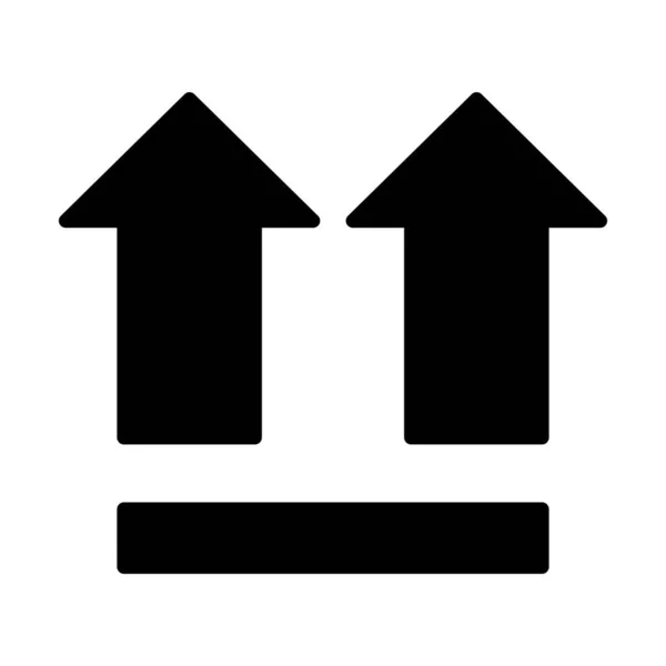 Upward Icon Flat Icon Style — Stock Vector