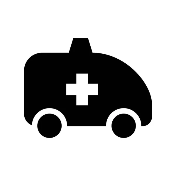 Düz Simge Biçiminde Ambulans Simgesi — Stok Vektör