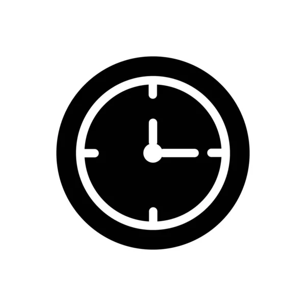 Ícone Relógio Estilo Ícone Plano — Vetor de Stock