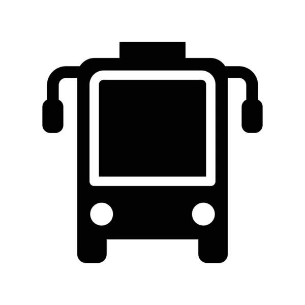 Bus Icoon Platte Icoon Stijl — Stockvector