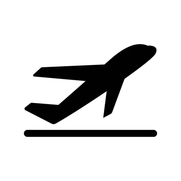 Icône Décollage Avion Dans Style Icône Plate — Image vectorielle