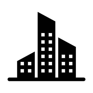 Düz simge biçiminde emlak simgesi