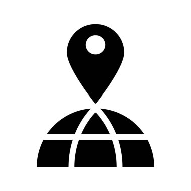 Düz simge biçiminde adres simgesi