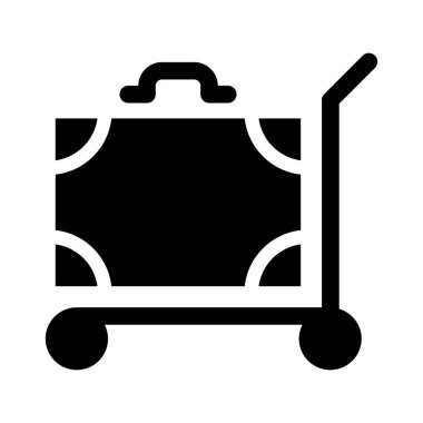 Düz simge biçiminde bavul