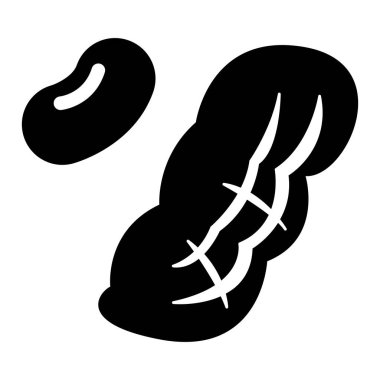 Düz simge biçiminde fasulye simgesi