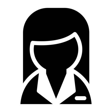 Düz simge biçiminde bilim adamı simgesi