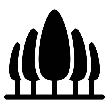 Düz simge biçiminde orman simgesi