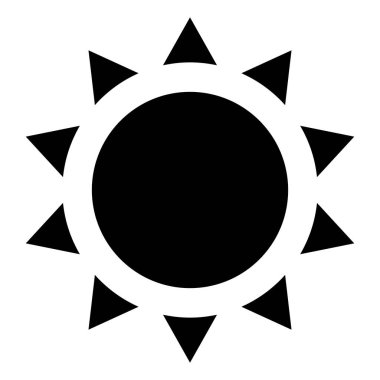 Düz simge biçiminde güneş simgesi