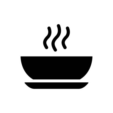 Düz simge biçiminde çorba simgesi