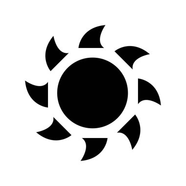 Düz simge biçiminde güneş simgesi