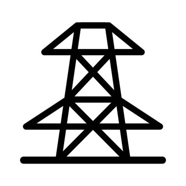 Düz simge biçiminde elektrik direği simgesi
