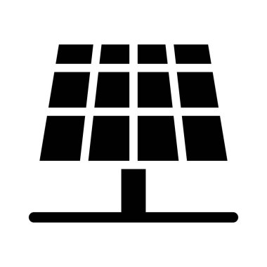 Düz simge biçiminde güneş hücresi simgesi