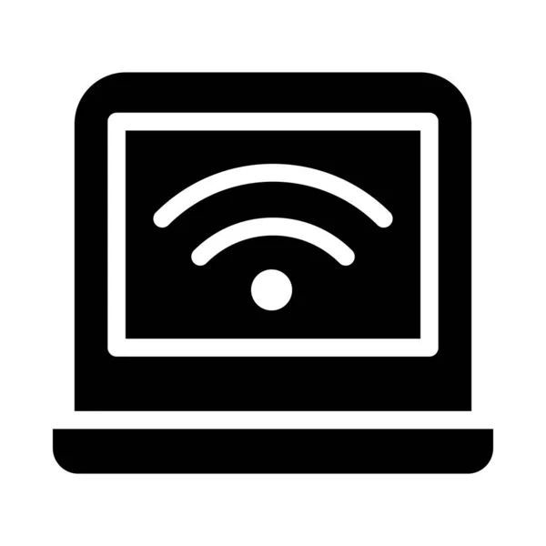 Icône Wifi Dans Style Icône Plate — Image vectorielle