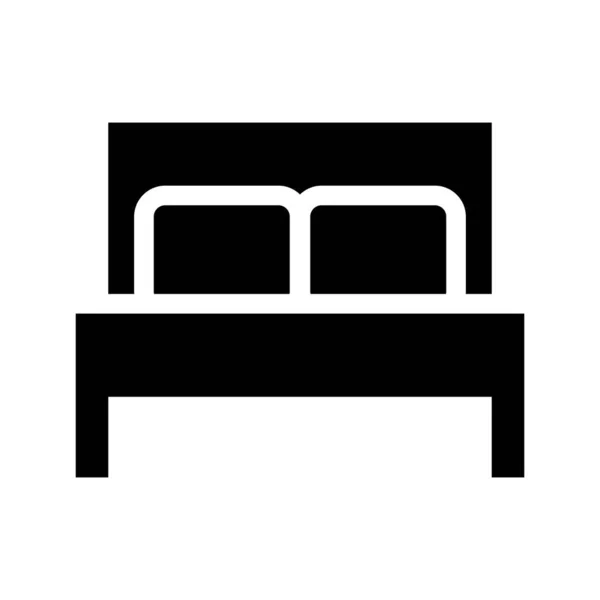 フラットアイコンスタイルのベッドアイコン — ストックベクタ