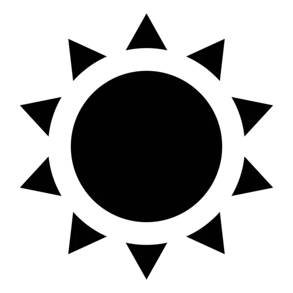 Иконка Солнца Плоском Стиле — стоковый вектор