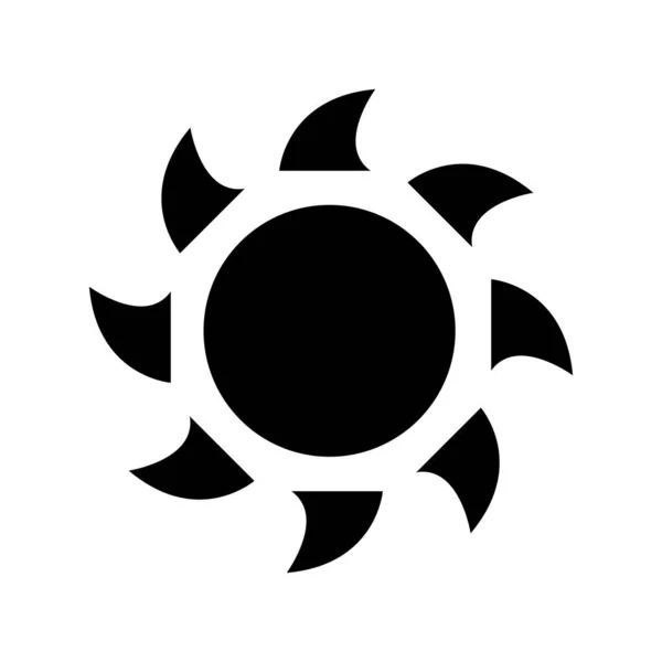 Icône Soleil Dans Style Icône Plate — Image vectorielle