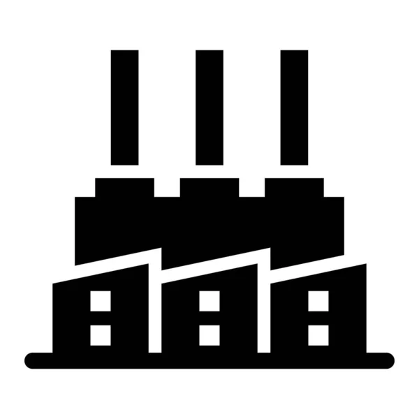 Ikona Fabryczna Stylu Płaskiej Ikony — Wektor stockowy