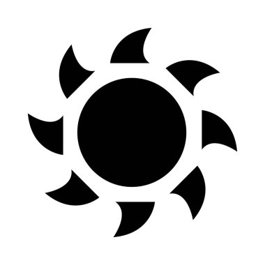 Güneş ikonu vektör illüstrasyon grafik tasarımı