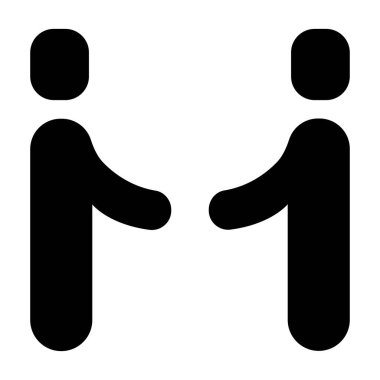 İş anlaşması simgesi vektör illüstrasyon grafik tasarımı