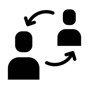 İnsan kaynakları yönetim simgesi vektör illüstrasyon grafik tasarımı