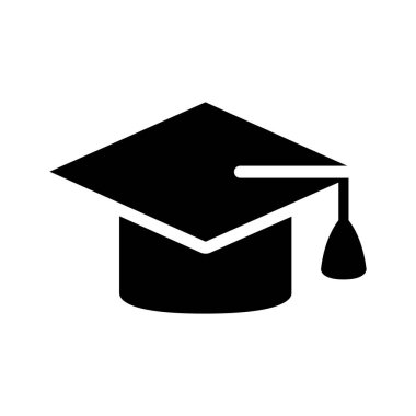 Mezuniyet simgesi vektör illüstrasyon grafik tasarımı
