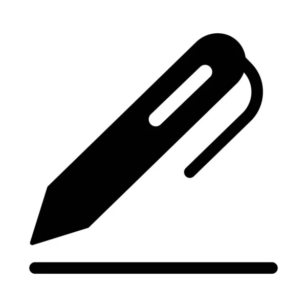 Ручка Иконка Вектора Графический Дизайн — стоковый вектор