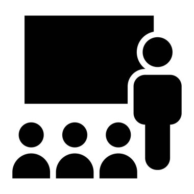 Sunum simgesi vektör illüstrasyon grafik tasarımı