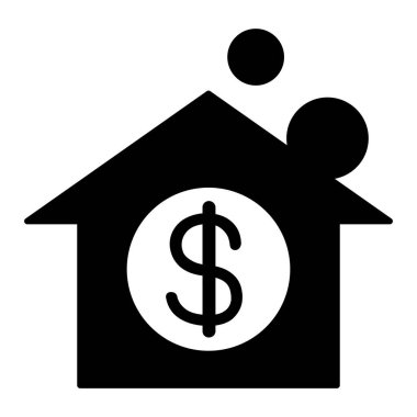 Emlak simgesi vektör illüstrasyon grafik tasarımı